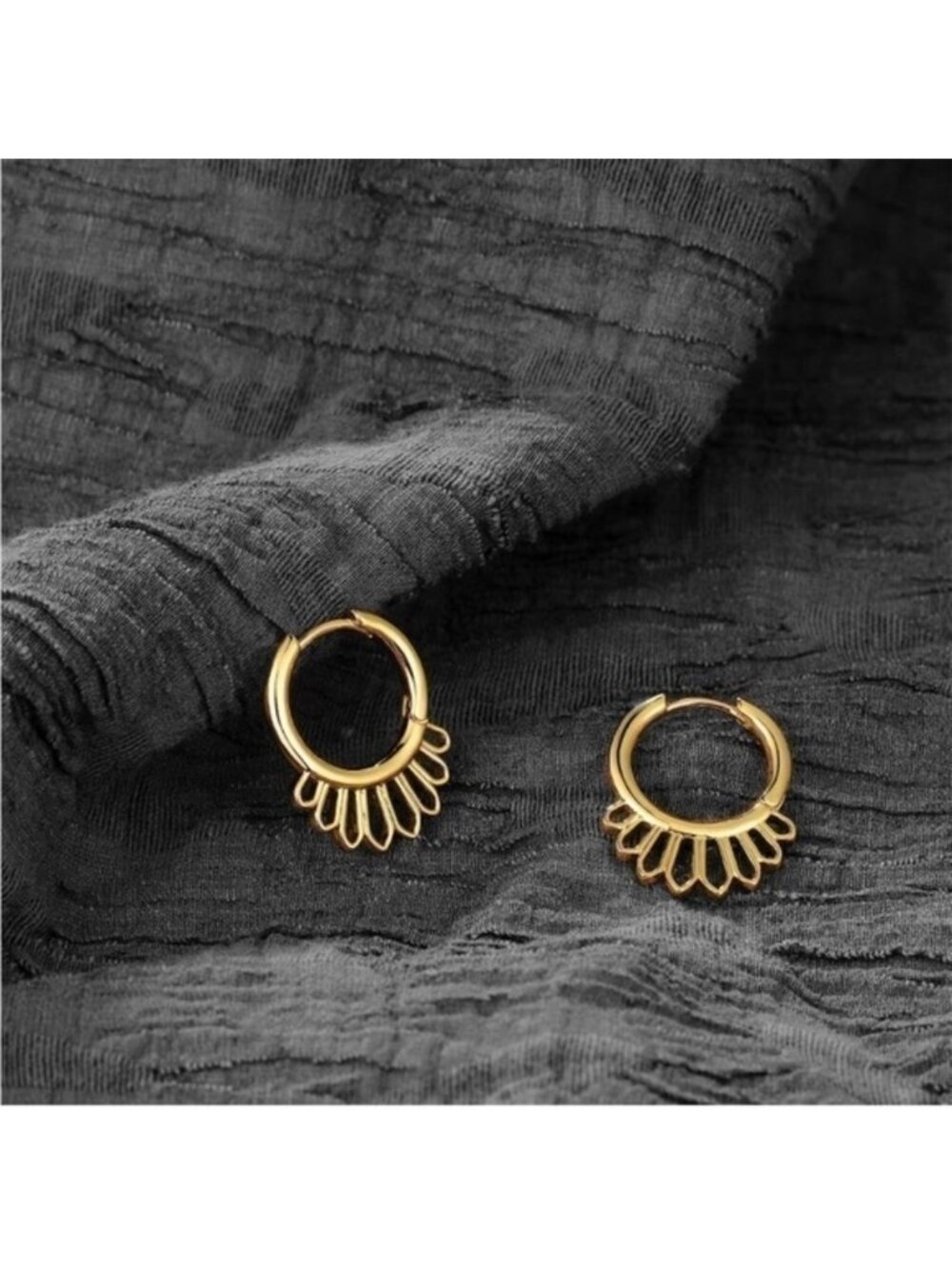 GOLD 14k Gold Plated Hoop Earrings